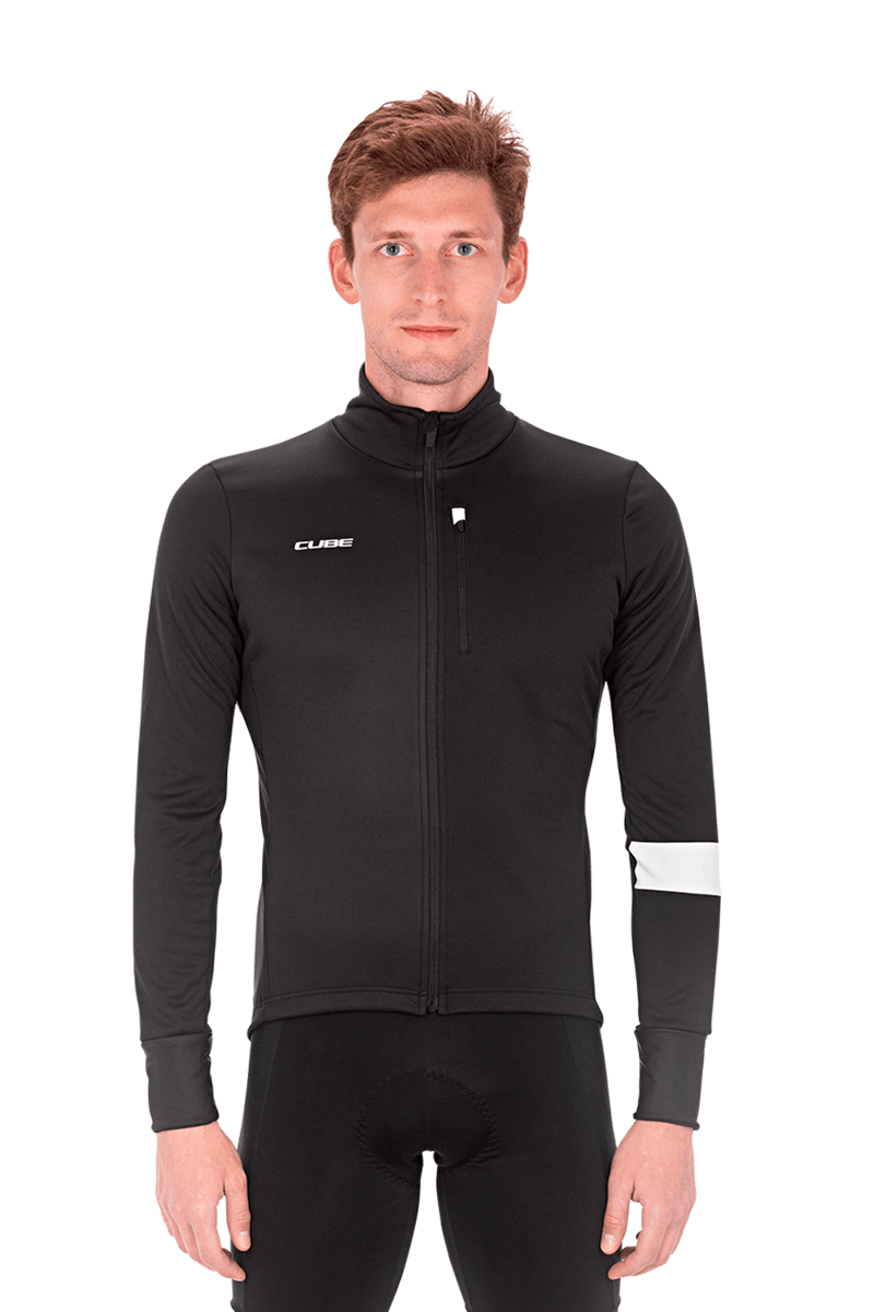 Cube Blackline Softshell Water Resistant Cycling Jacket in Black
