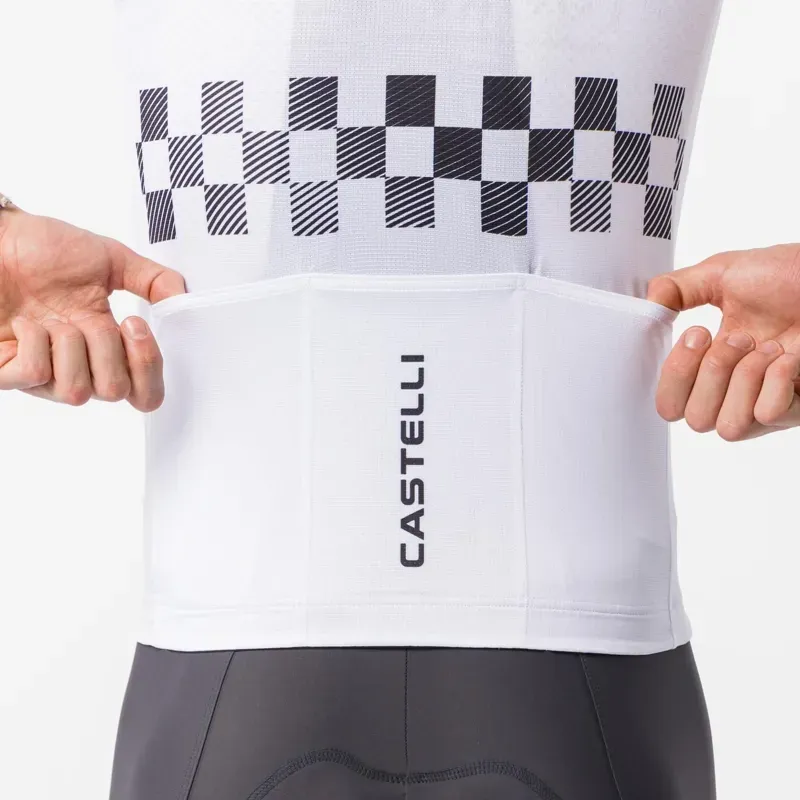 Castelli Giro109 Blockhaus Jersey in White/Black-5