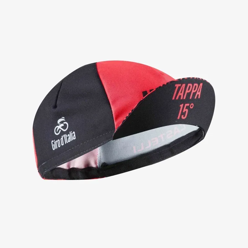 Castelli Giro109 Tappa Cycling Cap in Black/Red-1