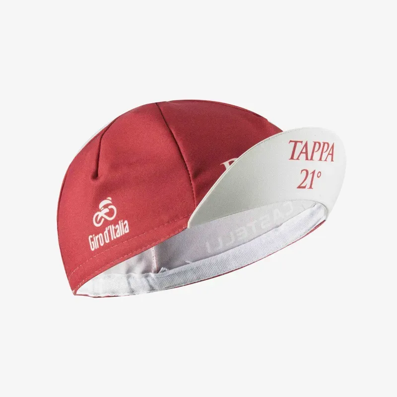 Castelli Giro109 Tappa Cycling Cap in Chalk/Red Ochre-1