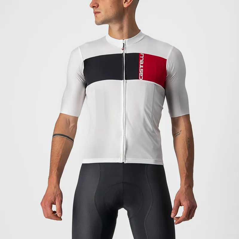 Castelli Prologo 7 Jersey in Ivory/Black/Red