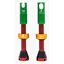 Peaty's X Chris King MK2 42mm Tubeless Valves in Rasta