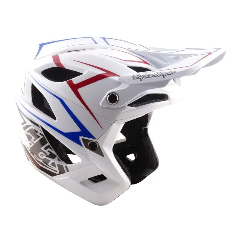 Troy Lee Designs Stage Pinstripe Helmet in White-5